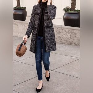 BNWT J.Crew Black tweed coat sz 6US